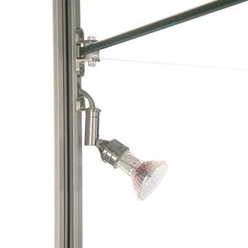 Vitrin vitrinskåp - Showcase Tower Solo glasmonter med underskåp, LED-ljus och lås - silver
