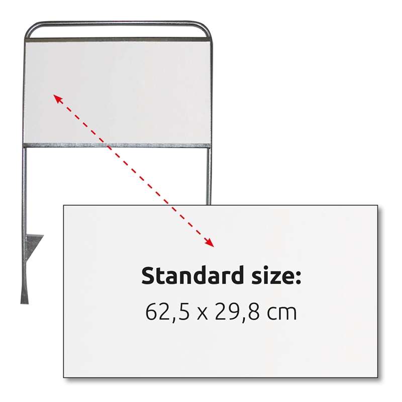 Estate Sign Logoplåt 62,5x29,8cm i 3 mm polystyren vit