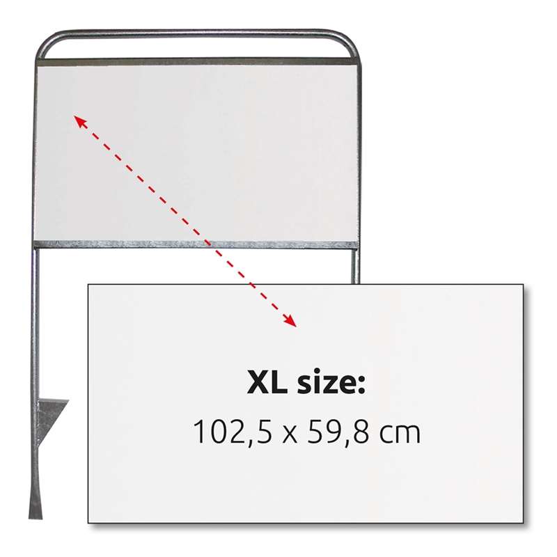 Estate Sign XL Logoplåt 102,5x59,8cm i 3 mm polystyren