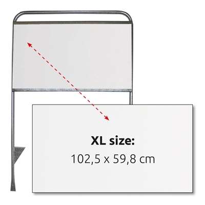 Estate Sign XL, mäklarskylt med enkelsidigt tryck på 3 mm AluBond