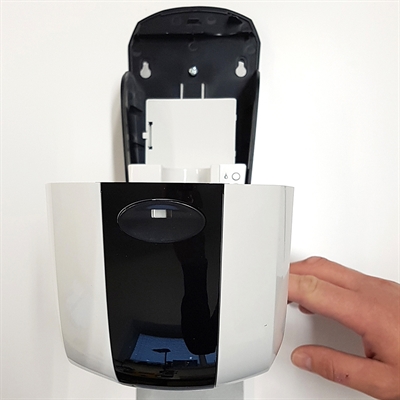 Mini Multi Stand med 1000ml spritautomat, dropphållare och bricka och Snap Frame A4