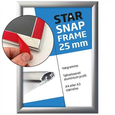 snäppramar Fast-Fix, alu/silver, 25 mm