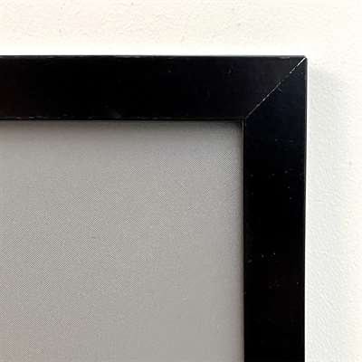 Alu snäppramar svart, platt 20 mm profil