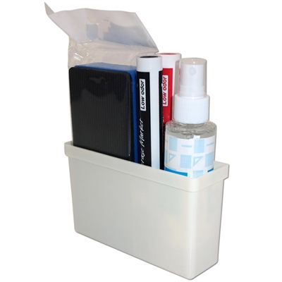 White Board Starter Kit (innehåller hållare, röd/svart whiteboardmarkör, rengöringssvamp och spray)