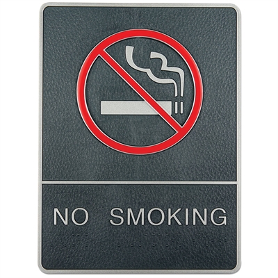 Ikon Dörrskylt med punktskrift - rökning förbjuden