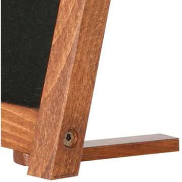 Griffeltavla bord med fötter, mörkt trä - A5 - 12,7x17,8 cm