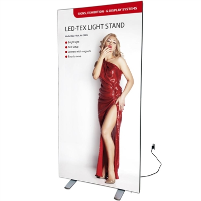 LED -Tex Light stand display dubbelsidig 85x200cm