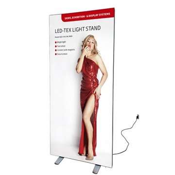 LED -Tex Light stand display dubbelsidig 85x200cm