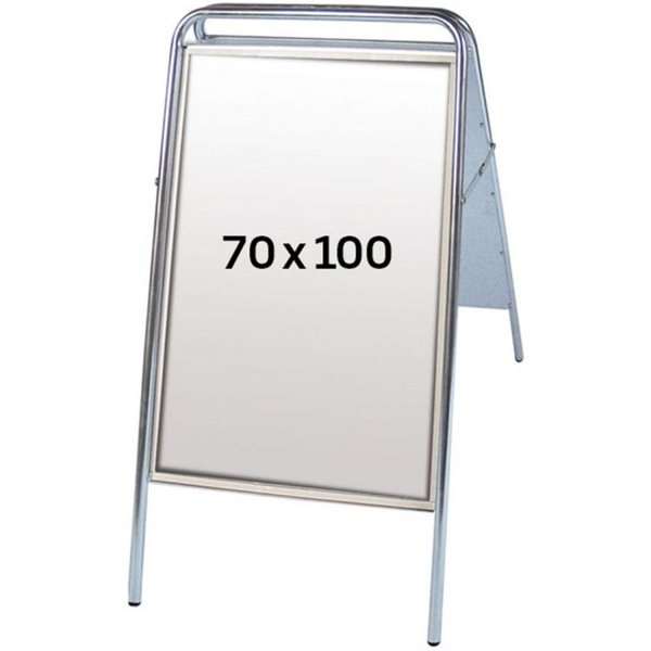 Expo Sign Standard Gatuställ - 70x100 cm - silver