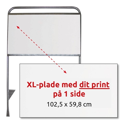 Enkelsidigt tryck på aluminiumplåt för Estate Sign XL