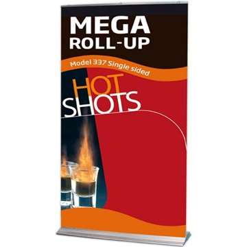 Mega Roll-up enkelsidig - 100x250 cm - silver