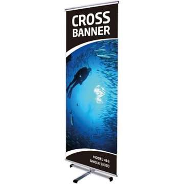 Cross Banner utan banderoll och tryck