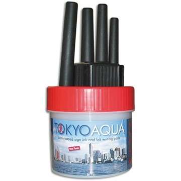Tokyo Aqua - 4 filtpennset - Röd