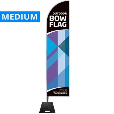 Beachflagga, Outdoor Bow Flag, Medium, inkl. flagga och Black Flag Base