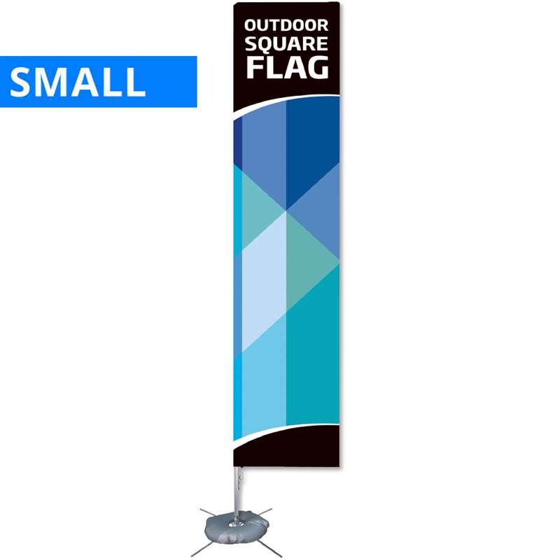 Beachflagga, Outdoor Square Flagga, Small, inkl. stav, flagga och korsfot