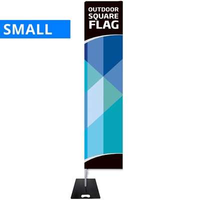 Beachflagga, Outdoor Square Flagga, Small, inkl. stång, flagga och svart flaggfot