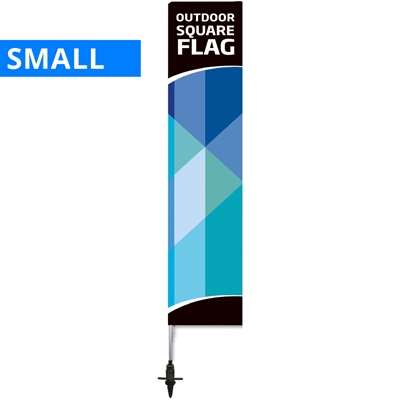 Beachflagga, Outdoor Square Flagga, Small, inkl. stång, flagga och Skruvfot