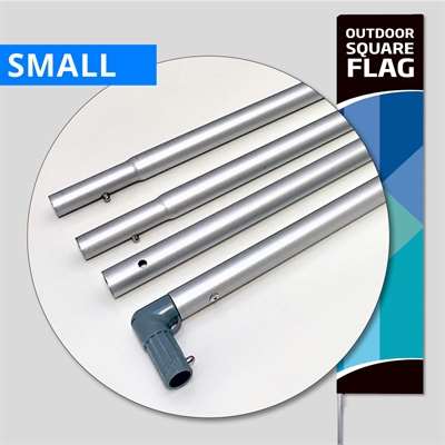 Beachflagga, Outdoor Square Flagga, Liten, stangsystem
