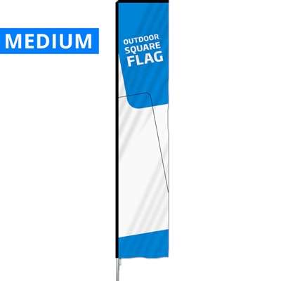 Beachflagga, Outdoor Square Flagga, Medium, stangsystem