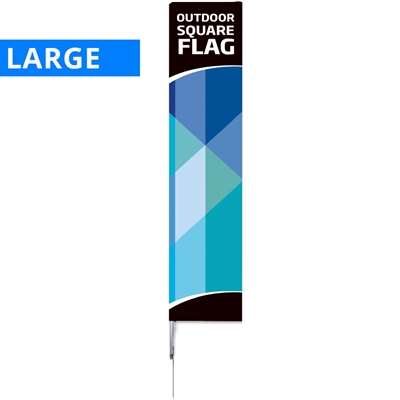 Beachflagga, Outdoor Square Flagga, Large, inkl. stång, flagga och Spike fot