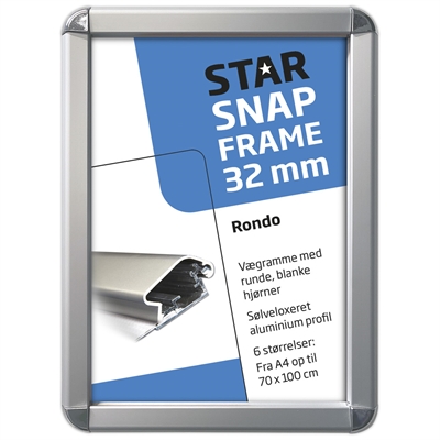 Alu snäppramar Rondo - 32 mm - A0 - silver