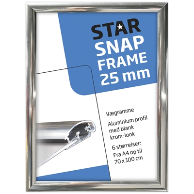 snäppramar 25 mm profil - Krom