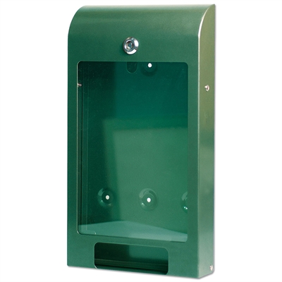 Hundväska dispenser, grön, med A4 infodisplay
