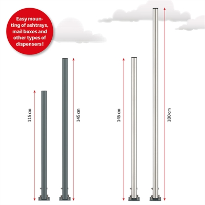 Stångstativ - 145cm - Grå