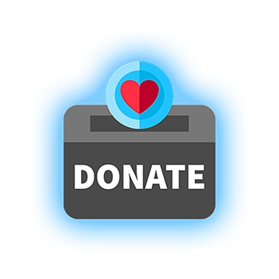 Donations- och tipsbox i vitt