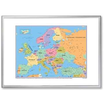 Whiteboard med Europakarta - 103x73 cm