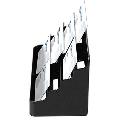Visitkortshållare x 8, svart akryl