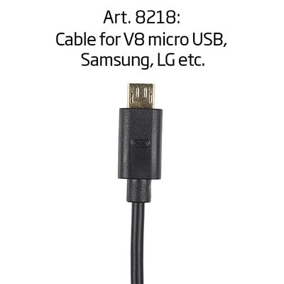 Kabel typ V8 micro USB för Samsung, LG, etc.