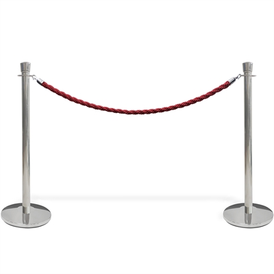 VIP-barriär, rött rep - 150 cm