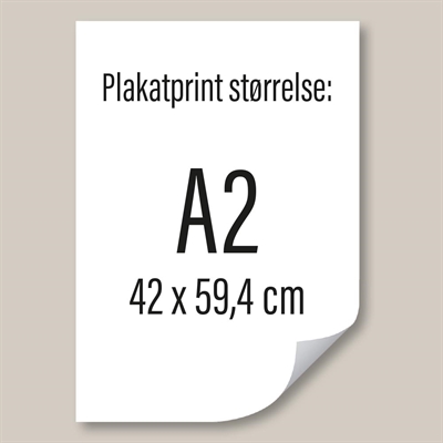 A2 - 42x59,4 cm Poster tryckt på PET Stayflat-film