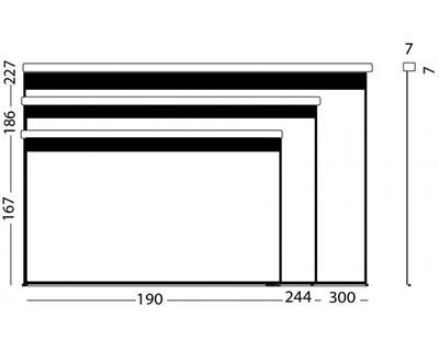 Lærred - Elektronisk Format  4:3, vælg mellem 7 størrelser - 180x155 cm.