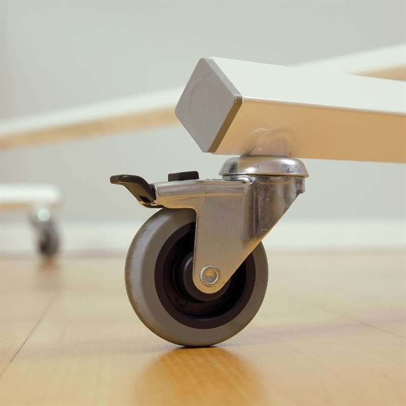 V&auml;ndbar whiteboardtavla p&aring; hjul, magnetisk, f&ouml;r intensiv anv&auml;ndning, 120 x 150 cm