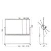 Svängbar tavla, whiteboard för intensivt bruk på mobilt stativ - 8 storlekar - 100x150 cm #5