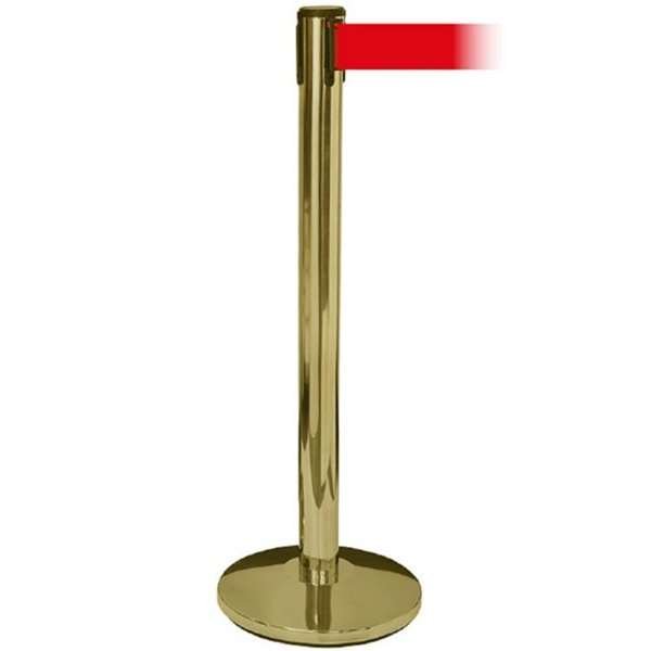 Crowd Barrier, Guld med 3 meter rött bälte