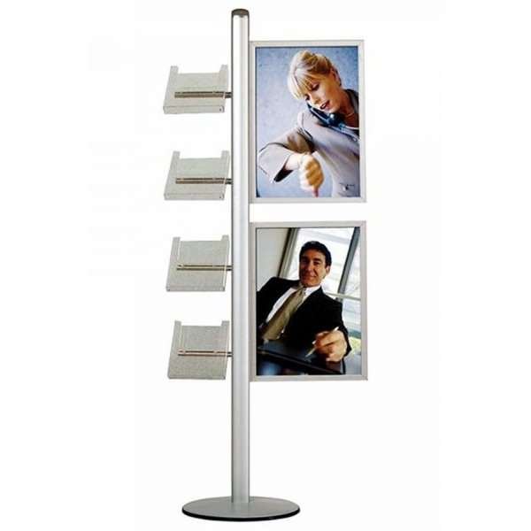 Multi Stander 18 - Enkelsidig, 2x70x50 Slide-in + 4xA4 hyllor