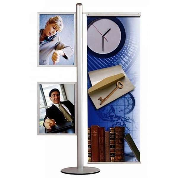 MULTISTAND 16 Dubbelsidig med 2 stk A2 Slide-in +50cm banner