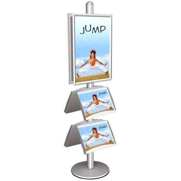 Multi Stand 4 - Dubbelsidig med 2 stålhyllor 25mm 2 x 50x70cm
