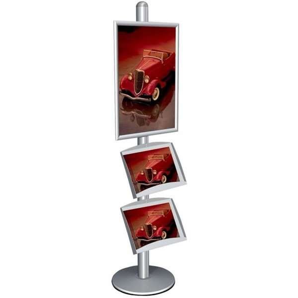 Multi Stand 3 - Enkelsidig med 2 akrylhyllor 25mm 1x50x70cm