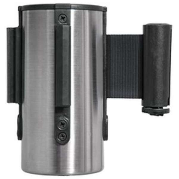 Crowd Barrier, Wall Dispenser, Black, med 3 meter svart bälte
