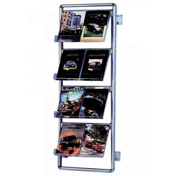 Info Line Wall Broschyrhållare för vägg - 8xA4 - 21x29,7 cm