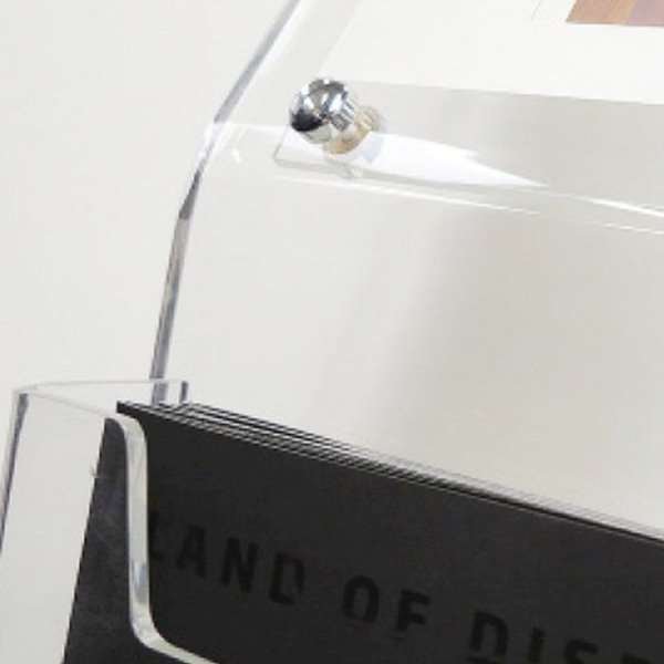 Akryl Info-ställ med broschyrhållare vertikal - A4 - 21x29,7 cm