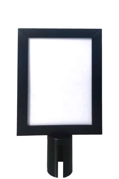 Skylthållare för Crowd Barrier Bältessystem, Sort , A4