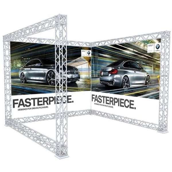 Crown Truss 15 U-form 3 x 3 m - vit