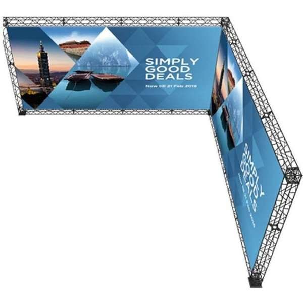 Crown Truss 15 L-form 5 x 5 m - svart