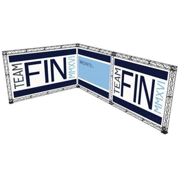 Crown Truss 15 L-form 4 x 6 m - svart