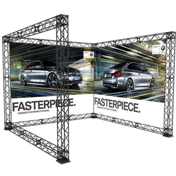 Crown Truss 15 U-form 3 x 3 m - svart